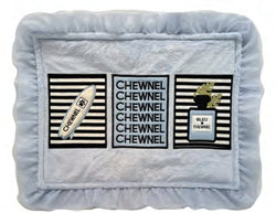 Chewnel Border Perfume Dog Mat - Puppy Blue